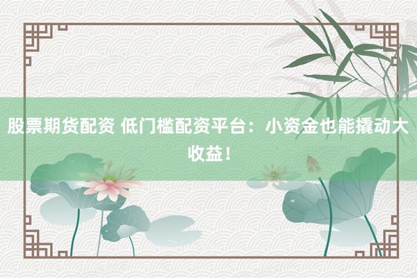 股票期货配资 低门槛配资平台：小资金也能撬动大收益！
